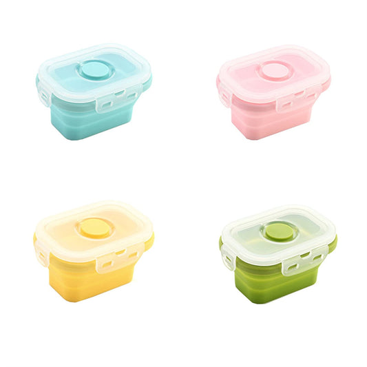 4Pcs Collapsible Silicone Food Storage Container
