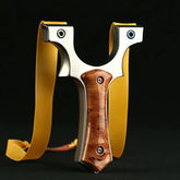 Stainless Steel Slingshot with Ergonomic Handle Durable Lightweight and Portable for Outdoor Hunting and Fishing Mixed Color Design Hunting Slingshot | Sleek Metallic Finish | Durable Construction Slingshot for Hunting