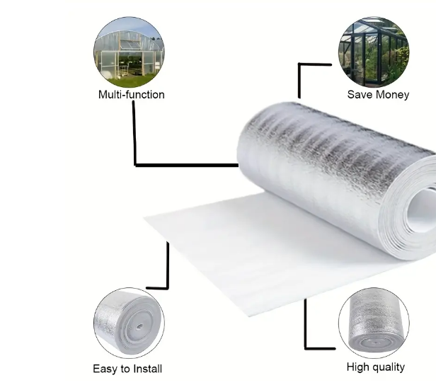 3mm Thick Aluminum Foil Radiator Film - Multi-purpose Heat Reflective Mat for Home and Car, Easy to Install