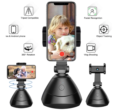 Smart Shooting Camera Automatically Face Object Tracking 360ᅡᄚ Horizontal Rotation Phone Stand Holder