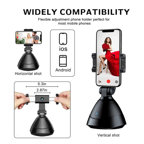 Smart Shooting Camera Automatically Face Object Tracking 360ᅡᄚ Horizontal Rotation Phone Stand Holder