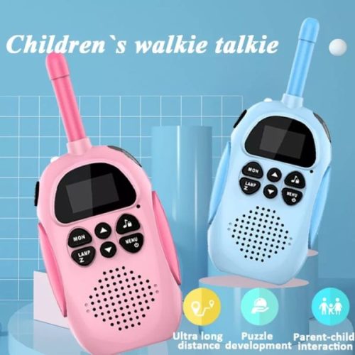 Children¬タルs Walkie Talkie Toy Mini Handheld Transceiver 3KM Range UHF Radio Lanyard Interphone