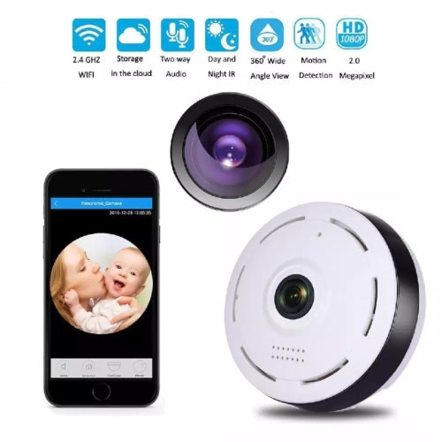 WiFi Smart Net Wireless Panoramic Camera HD 360 Degree Night Vision Fisheye Security