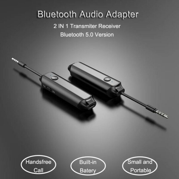 X1 Wireless Bluetooth 5.0 3.5mm Receiver Music Audio Transmitter for PC TV Car AUX Adapter