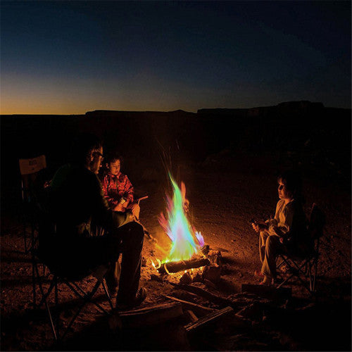 Magic Fire Colorful Flames Powder Bonfire Sachets Trick Outdoor Camping Hiking Survival Tools