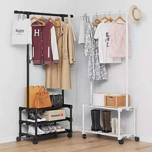 Coat Rack With Shoe Rack Metal Hanger With Storage Rack For Hallway Bedroom Furniture