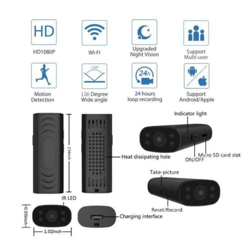 Mini Wireless Wi-Fi Home Security Camera