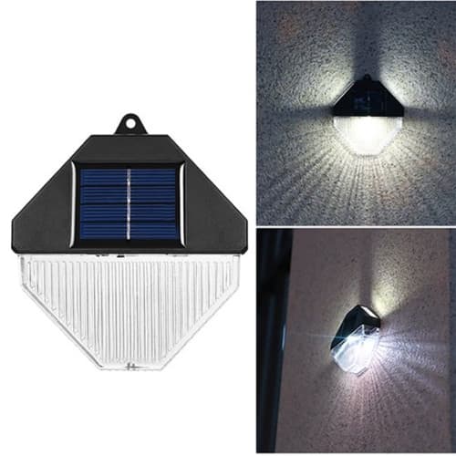 FA-6005 Solar Powered Wall Lamp White Light Pack of 2