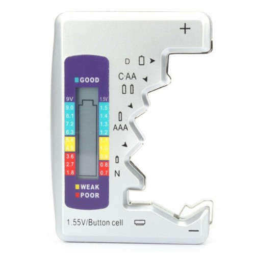 Universal 1.5V Digital LCD Tri-Color Battery Tester Checker Detector