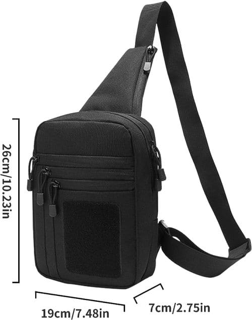 Waterproof chest bag with multiple pockets for leisure and travel