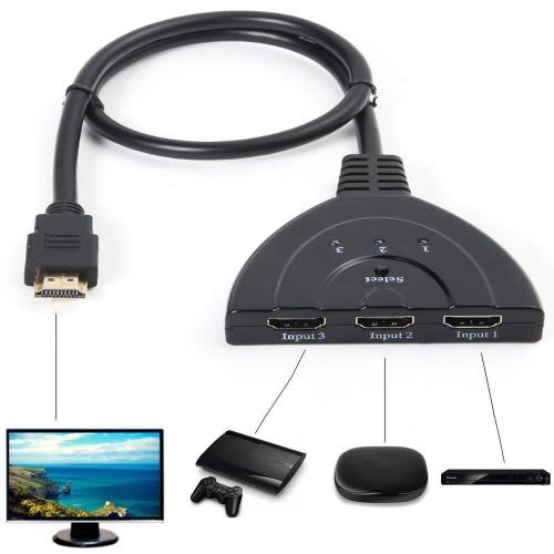3 Port 1080P HDMI AUTO Switch Splitter Switcher for Sony PS4 Roku Fire TV box