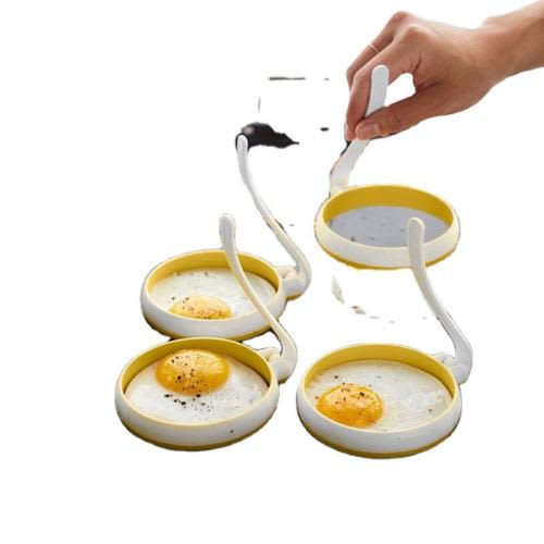 2pcs Fried Eggs Cooking Mold Egg Ring With Handle Mold Nonstick Heat Resistant
