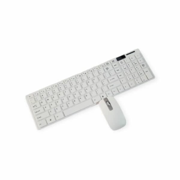 Ultra-thin 2.4g Wireless Keyboard Mouse Combos With Keypad Film Black/White