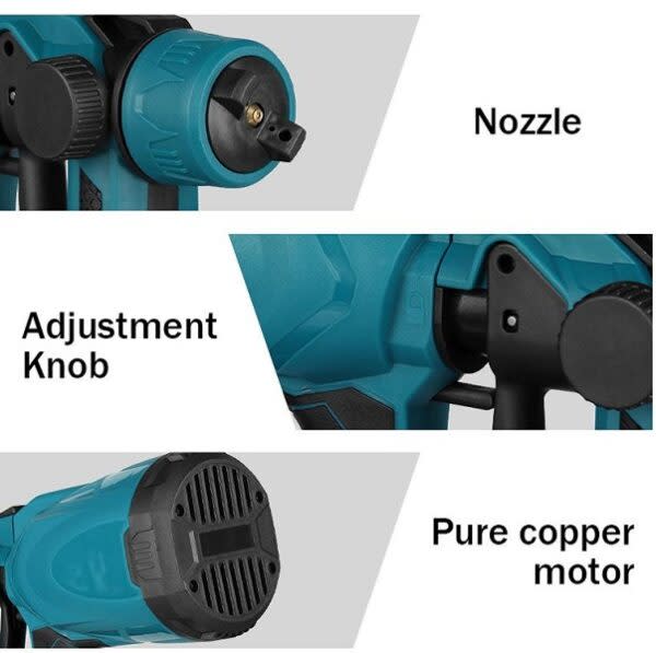 Portable Cordless Spray Gun 25V 15000mah Battery