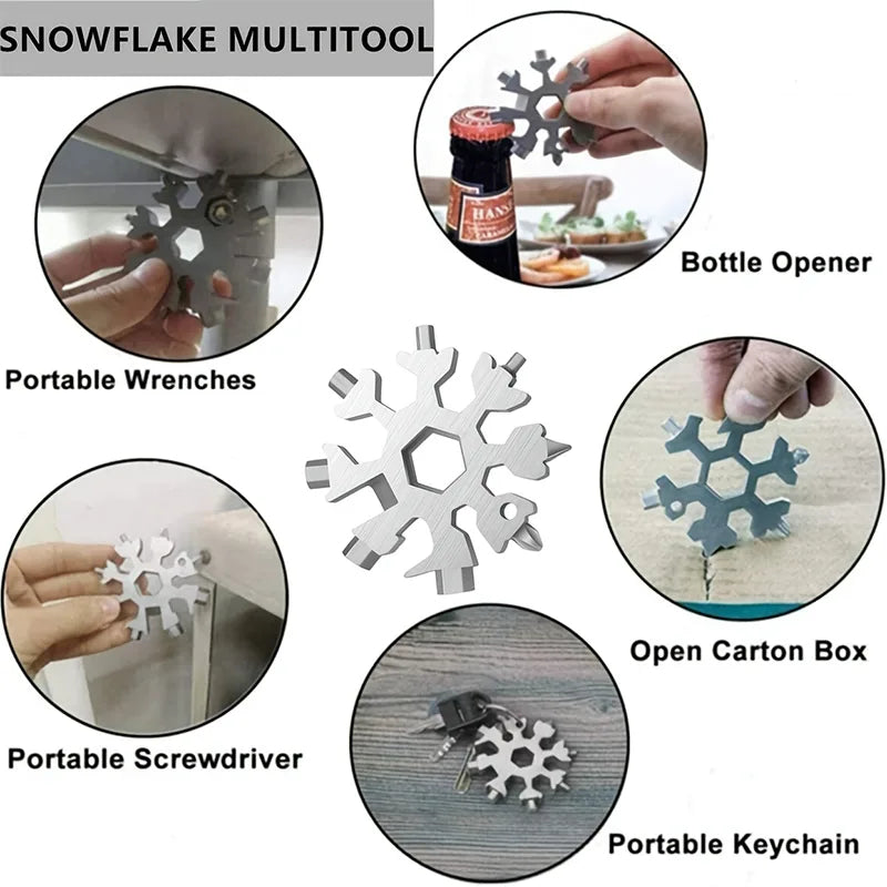 18 In 1 Snowflake Multitool, Christmas Stocking Stuffer,Unique Gifts For Men Women, Snowflake Multi-Tool,Screwdriver Christmas Gift