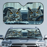 1pc Owl Travel Notes Design Car Sunshade Foldable Keeps Your Vehicle Cool Easy Install with 4 Suction Cups Space Saving Design for SUVs Sedans Vans & Trucks Stylish Owl & Snowflake Pattern Vehicle Sunshade | Stylish Owl Design | Easy Install Shad