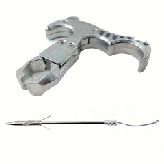 1pc PIAOYU Heavy Duty Adjustable Thumb Slingshot Release with Fishing Fork Adjustable Lever Compatible with most Slingshots for Hunting Target Shooting Outdoor Training Ideal for Adults & Beginners Hunting Equipment Sleek Metallic Finish Ergono