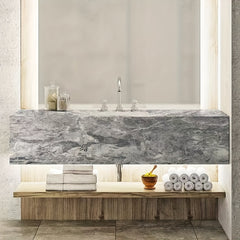 Luxury Marble Floor Sticker Durable Waterproof Rust Proof Ceramic Tile Decal for Kitchen Bathroom Living Room Easy Peel & Stick PVC Wallpaper for Home Renovation Pet Damage Repair Home Decoration | Marble Floor Effect | Easy Installation Sticker