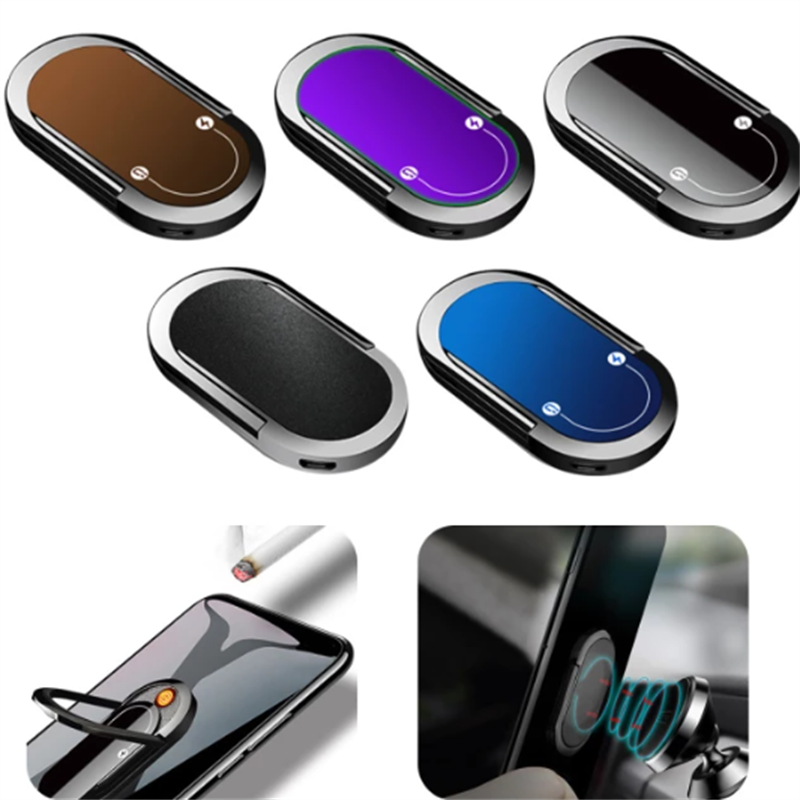 SE052 Rechargeable Cigarette Lighter and Phone Ring Bracket