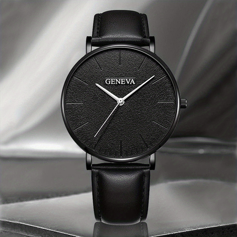 1 Piece Casual Business Men's Quartz Watch And 3 Pieces Bracelets