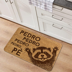 1Pc Large Raccoon Name Mat "Pedro Pedro Pedro" Spanish