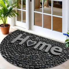 1 Semi Circular Non Slip Welcome Mat Durable