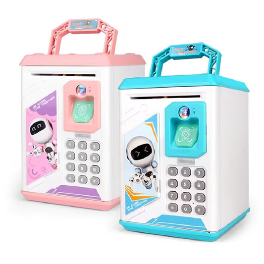 Fingerprint password children's piggy bank boy safe money saving