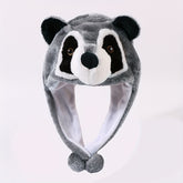 1pc Winter Cartoon Raccoon Plush Hat for Women Fashionable Warm Polyester Furry Cap Unisex Outdoor Streetwear Cycling Party Warmth Non Stretch Fit Woven Craftsmanship Lightweight Pack of 1