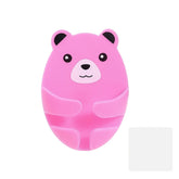 1pc/4pcs Cute Bear Wall Plug Phone Charging Cable Storage Holder Power Plug Socket Stand Kitchen Cable Hook Wire Adhesive Hanger Bathroom Office Utility Hooks