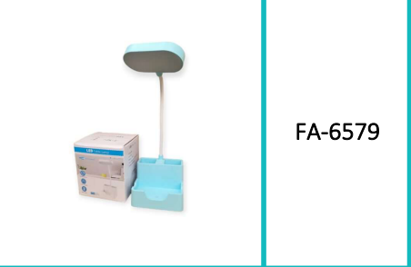 USB Rechargeable Desk Touch Lamp with 3 White Lights Pencil And Phone Holder