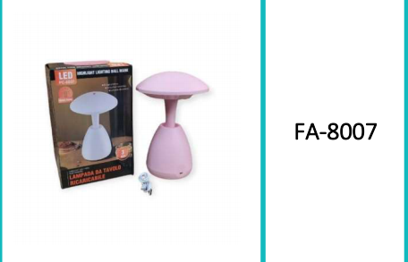 Rechargeable 3 Gear Mushroom Desktop lamp