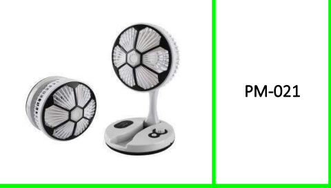 Soccer Ball Rechargeable LED Light Folding Fan with 1 x 1200Mah 18652 Battery. Space for Additional Battery(not included)