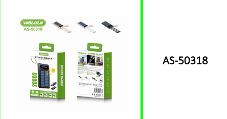 Wolulu 20000mah Solar Power Bank with Cable Attached