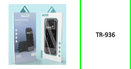Treqa 10000mah Power Bank Available in Black & White