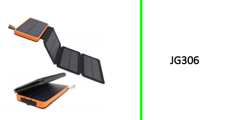 Solar Power Bank with Folding Panels & LED Light 16800mah