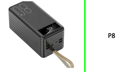 SOVO 80000Mah Power Bank With Built-In 3 Cable And LED Fashlight