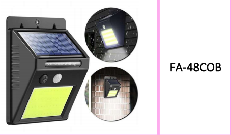 Waterproof Outdoor Solar Motion Sensor Wall Light 48COB