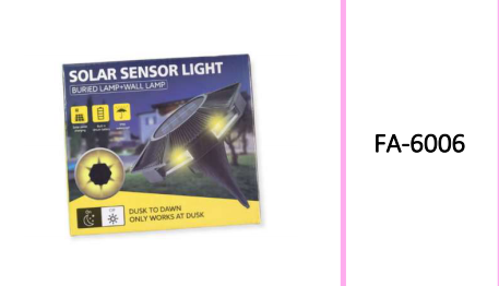 Outdoor Solar Sensor Ground Wall Mounted Lamp 6LED