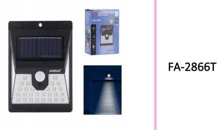 60W Solar Powered Motion Sensor Wall Light