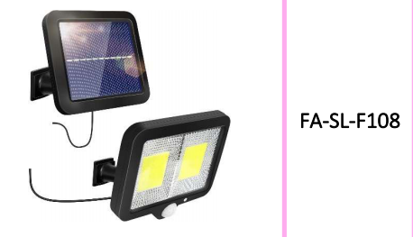 Split Solar Powered Sensor Motion COB Light With Solar Panel