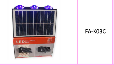 Triple Light Source Solar Powered Sensor Light RGB with 2 Lighting Modes