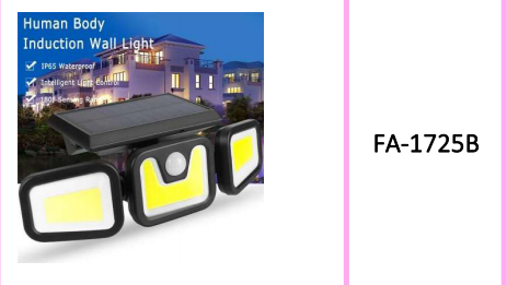 Split Solar Powered COB Wall Light 2400Mah Battery with Motion Sensor