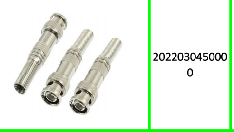 Spring End BNC Male Plug Connector Adapter for Coaxial RG59 CCTV Camera 100 Pieces
