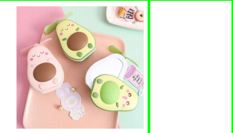 USB Rechargeable Hand-held Cute AvocadoLow Noise Mini Portable Handheld Fan