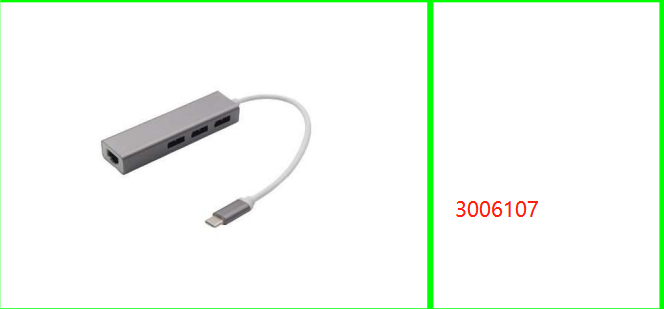 USB Type-C 3 Port HUB to RJ45 Fast Ethernet Adapter