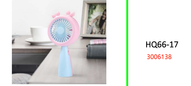 Rechargeable Portable Cartoon Mini Fan With LED Light