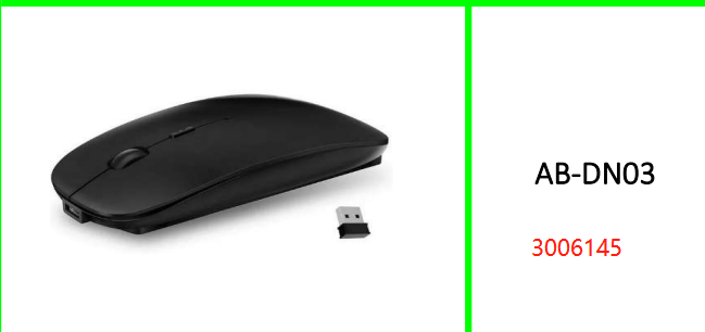 Aerbes Portable Rechargeable 1200DPI Optical Wireless Mouse