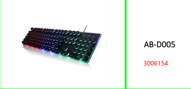 Aerbes USB Corded Punk Keyboard With Backlight Function