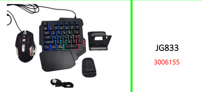 4-in-1 Combo Pack With One-hand Keyboard, Mouse and PUBG Converter