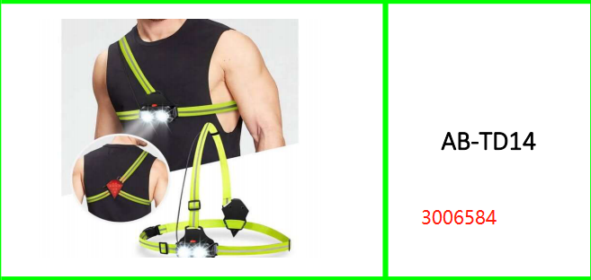 Aerbes USB Rechargeable Running Chest Strap Light